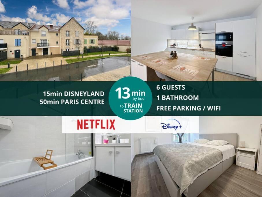 Le Cosy Villeneuve - Appartement Cosy Pour 6 A Disneyland Paris المظهر الخارجي الصورة